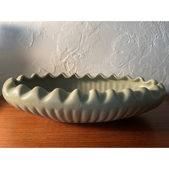 Maurice of CA MR19 - MCM Sage Green Console Bowl - Picture 1 of 4